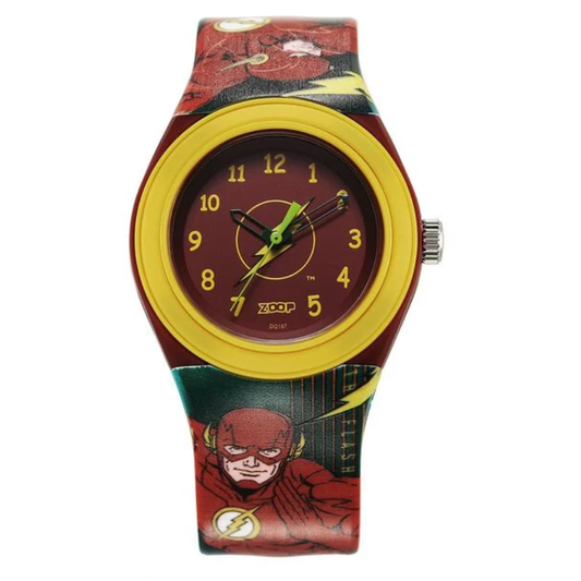 Zoop Justice League Flash Red Dial Multicoloured Strap Boys Watch C4048PP55