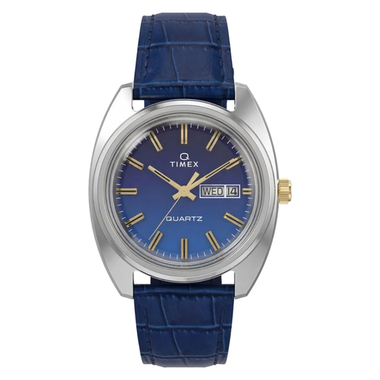 Timex Q Round Blue Dial Men Watch - TW2Y87100UJ