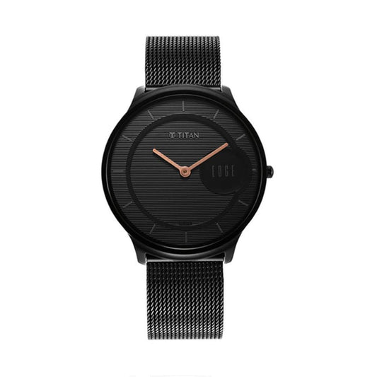 Titan Edge Baseline Black Men's Watch 1843NM02