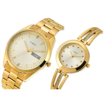 Timex Pairs Beige Round Analog Dial Women Watch TW00PR307