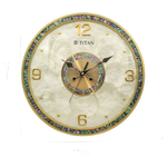 Titan Round Multi-Color Inlay Bezel Mother of Pearl Dial Wall Clock W0111MA01