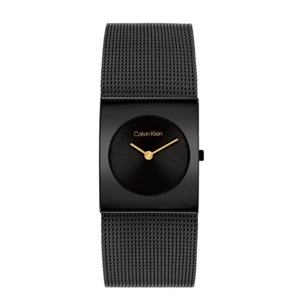 Calvin Klein Pulse Black Dial Women's Analog Mesh Watch 25100109
