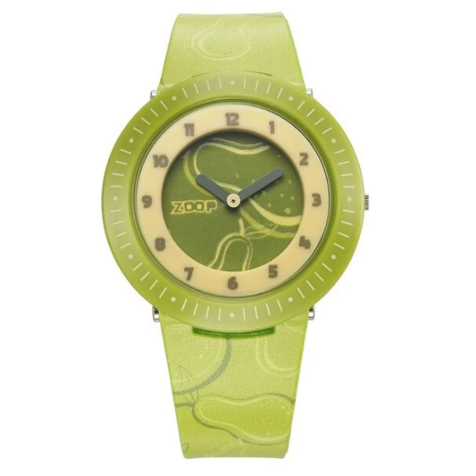 Zoop Green Dial & Green Strap Analog Watch For Girls Kids 26007PP08W