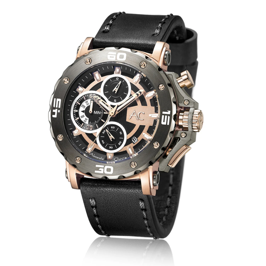 ALEXANDRE CHRISTIE Chronograph Black Men's Watch 9205MCLGCBA
