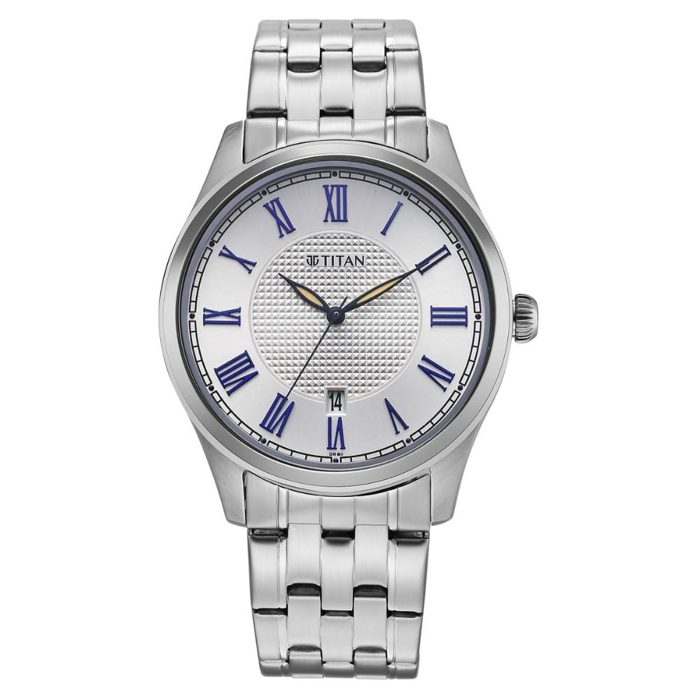Titan Neo Roman Silver Men's Watch 10063SM01