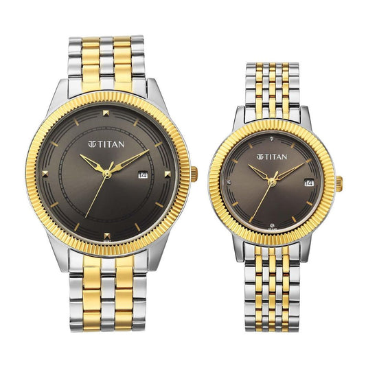 Titan Bandhan Eternal Dual Tone Couples Watch 19682968BM01