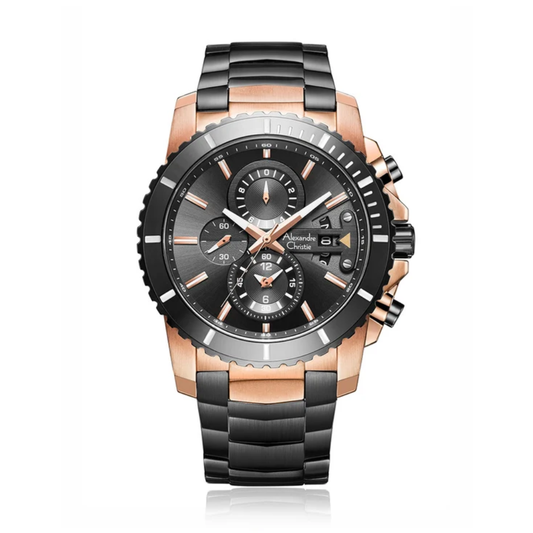 Alexandre Christie Chronograph Black Men's Watch 6455MCBBRBA