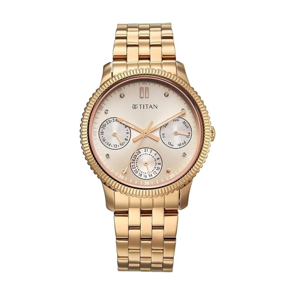 Titan Sports Fashion Dark Rose-Gold Women's Watch 2765WM02