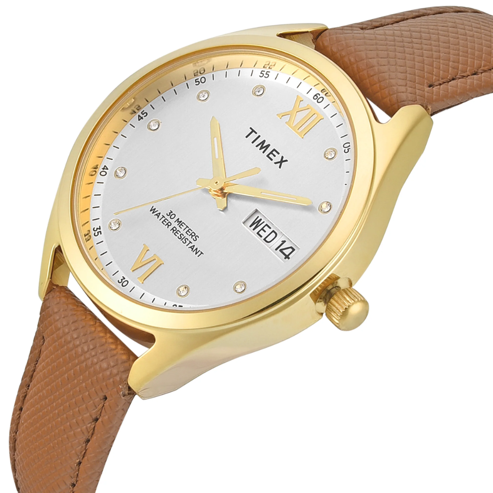 Timex Trendline Round 34mm Silver Dial Women Analog Watch TWEL26803