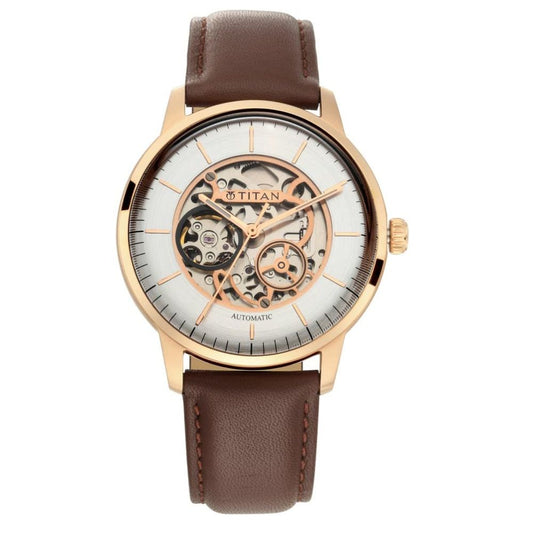 Titan Silver White Men's Watch 90110WL03