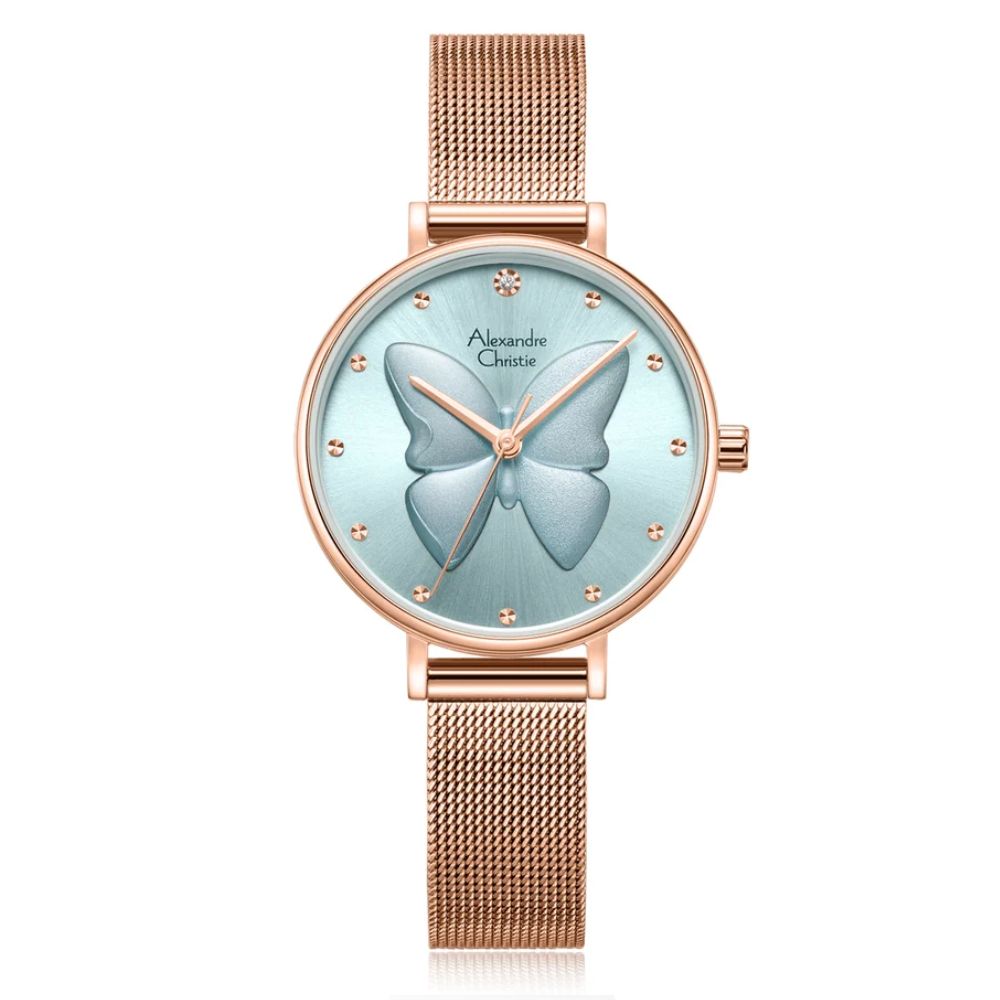 Alexandre Christie Classic Rosegold Women's Watch 2850LHBRGLB