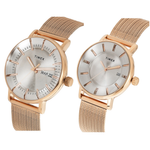 TIMEX Silver Dial Pair Watch TW00PR325