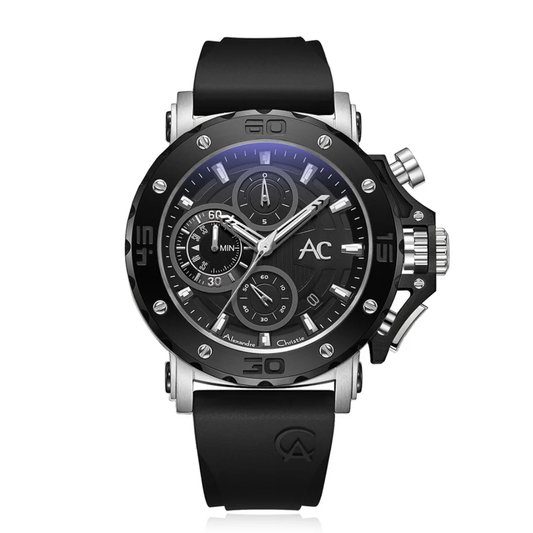 Alexandre Christie Black Men's Chronograph Quartz Watch 9205MCRTBBA