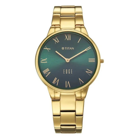Titan Edge Gleam Golden Women's Watch NU2734YM03