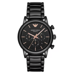 Emporio Armani Men's Black Dial Chronograph Ceramic Watch AR1509