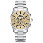 Slazenger Multifunction Gold Dial Silver Metal Strap Men's Watch SL.09.2648.2.310
