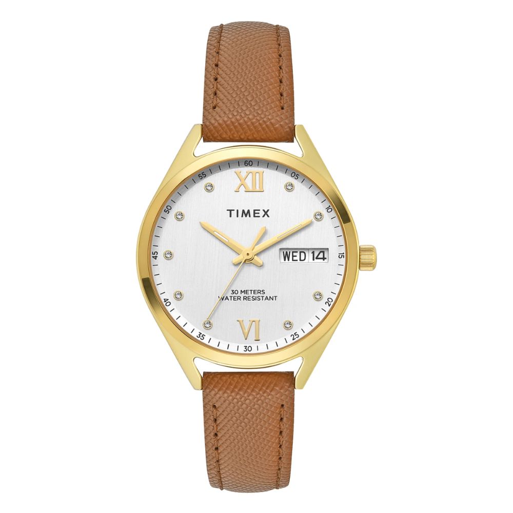 Timex Trendline Round 34mm Silver Dial Women Analog Watch TWEL26803