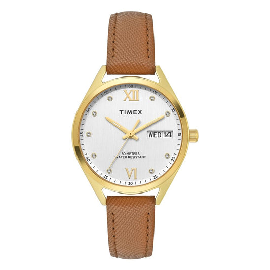 Timex Trendline Round 34mm Silver Dial Women Analog Watch TWEL26803