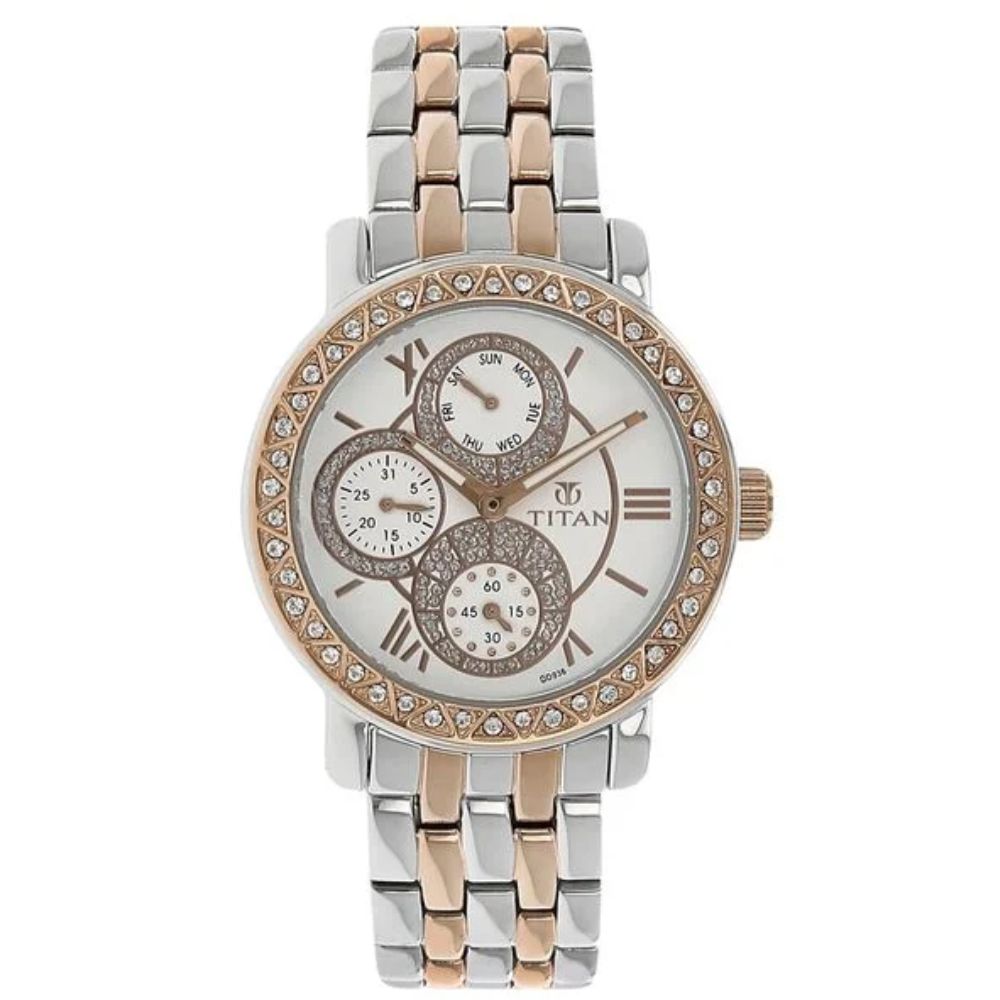 Titan Quartz Silver Women's Watch 9743KM01