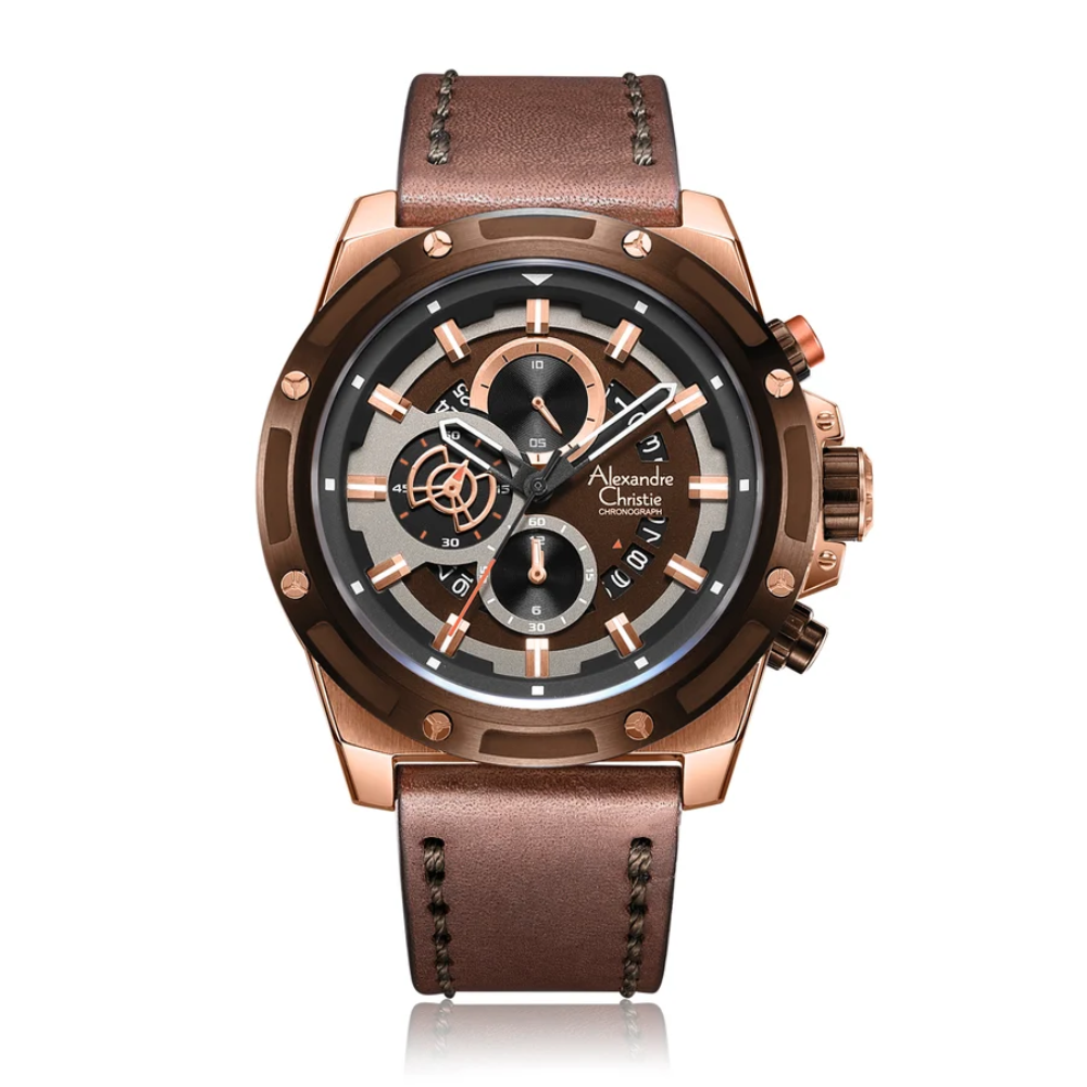 Alexandre Christie Brown Men's Watch 6506MCLROBO