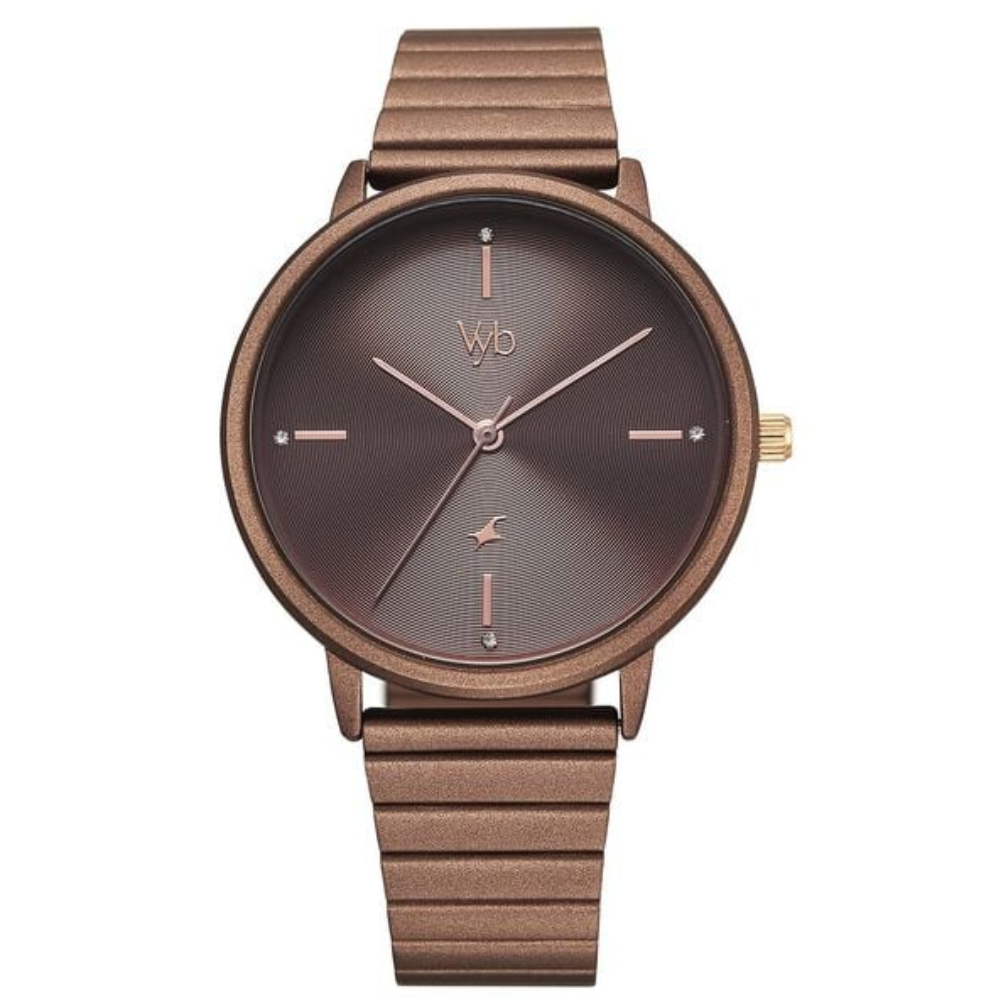Fastrack Vyb Bliss Brown Dial Girls' Watch FV60021KM08W