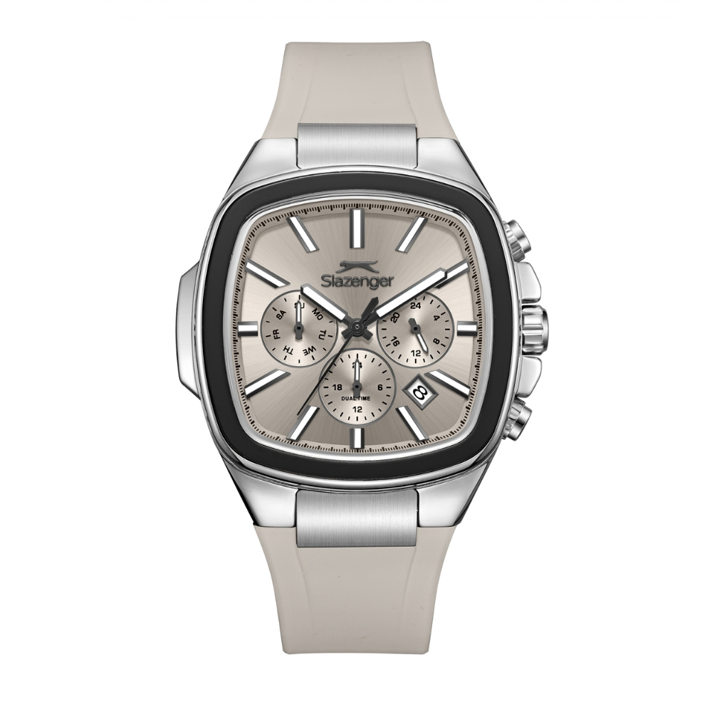 Slazenger Multifunction Grey Dial Men's Silicone Strap Watch SL.09.2643.2.366