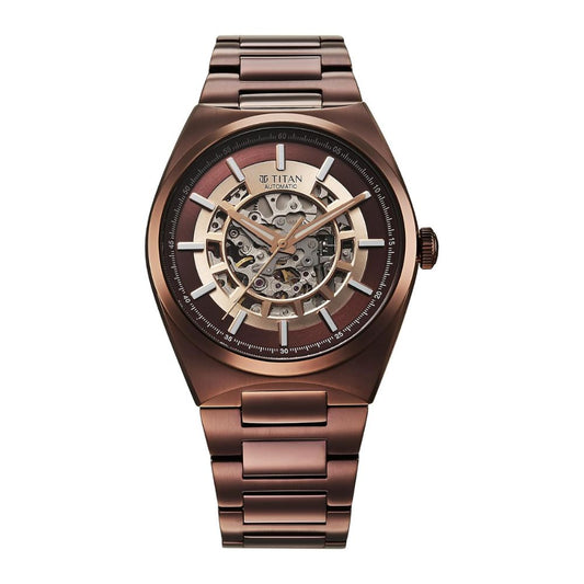 Titan Nexus Brown Men's Watch 90221QM01