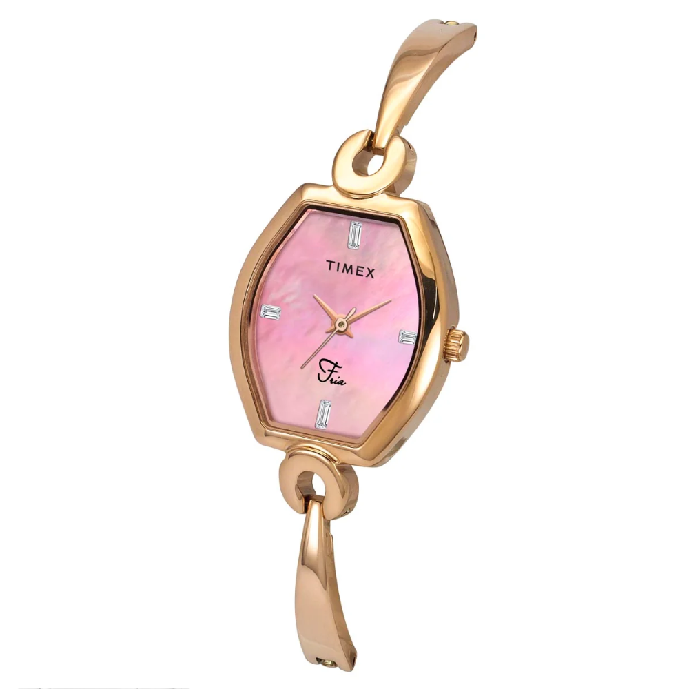 Timex Fria Pink Dial Women's Tonneau Watch TWEL19702