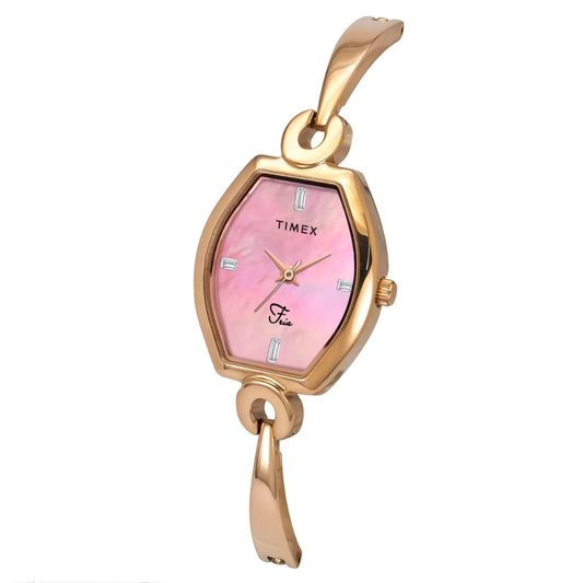 Timex Fria Pink Dial Women's Tonneau Watch TWEL19702