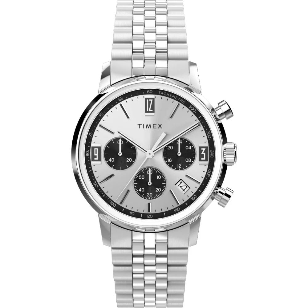 Timex Marlin Silver Panda Men's Watch TW2W10400
