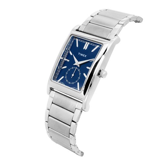 Timex Blue Rectangle Dial Men's Watch TW000L523