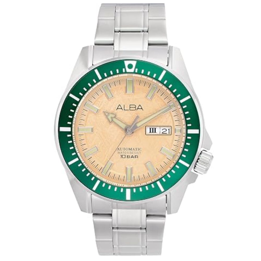Alba Automatic Cream & Green Men's Watch AL4719X1