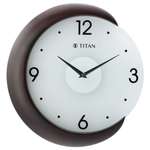 Titan Wooden Half Moon White Dial Wall Clock NSW0033WA01