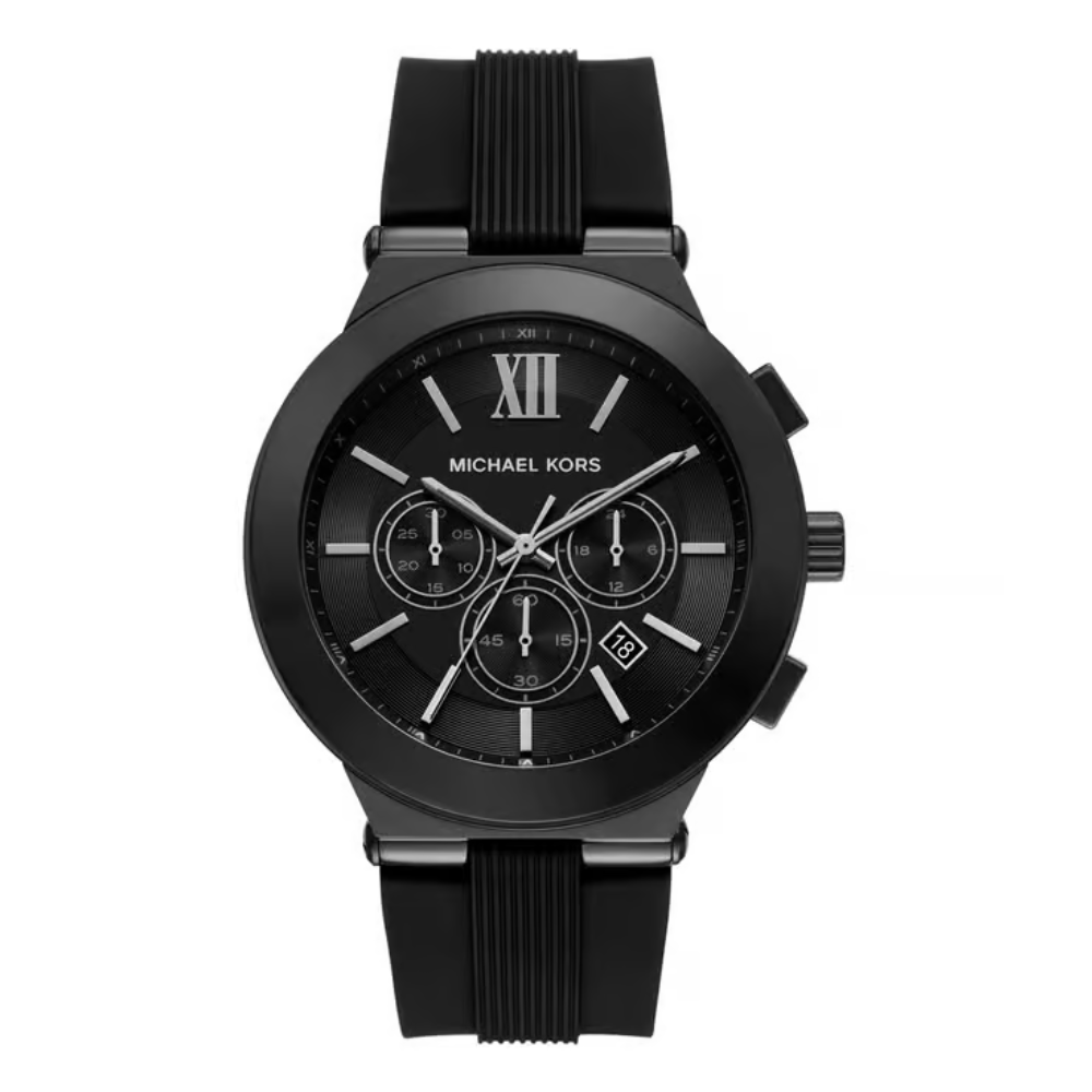 Michael Kors Billie Black Dial Men's Chronograph Silicone Watch MK9285