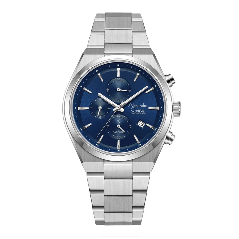 Alexandre Christie Chronograph Blue Men's Watch 8697MCBSSBU