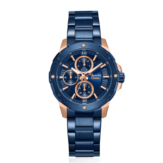 Alexandre Christie Blue Women's Watch 6410BFBURBU2