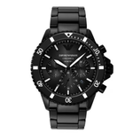 Emporio Armani World Explorer Men's Black Dial Chronograph Ceramic Watch AR70010
