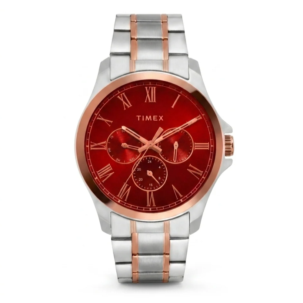 Timex Multifunction Red Dial Men's Watch - TW000X146