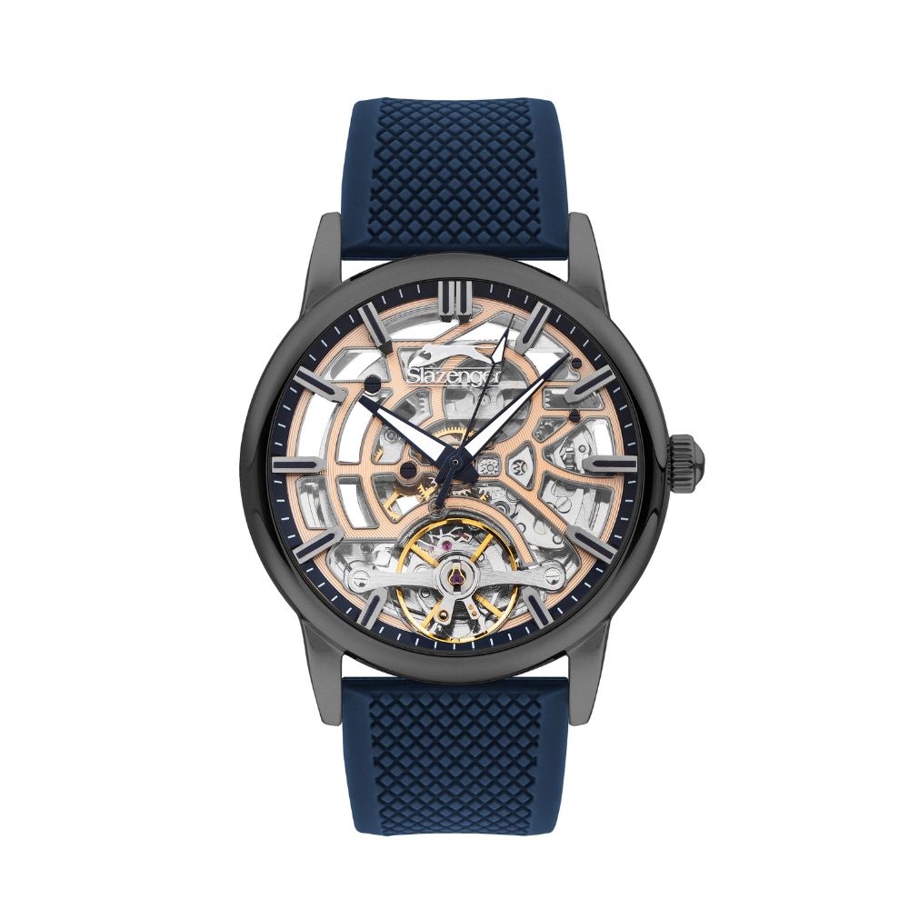 Slazenger Automatic Rose Gold Dial Men's Silicone Strap Watch SL.09.2267.1.02