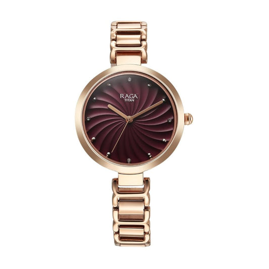 Titan Raga Memoirs Burgundy Women's Watch 2752WM01