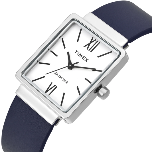 Timex Classics Silver Case White Dial Women Watch TWEL20706