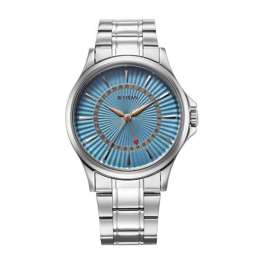 Titan Karishma Blue Dial Men's Watch 10038SM01