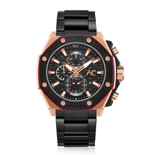 Alexandre Christie Chronograph Black Men's Watch 9601MCBBRBA