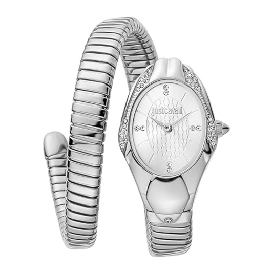 Just Cavalli Signature Snake Silver Women's Watch JC1L183M0015