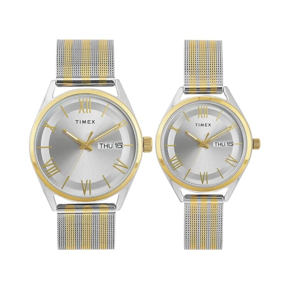 TIMEX Trendline Silver Pair Analog Watch TW00PR352