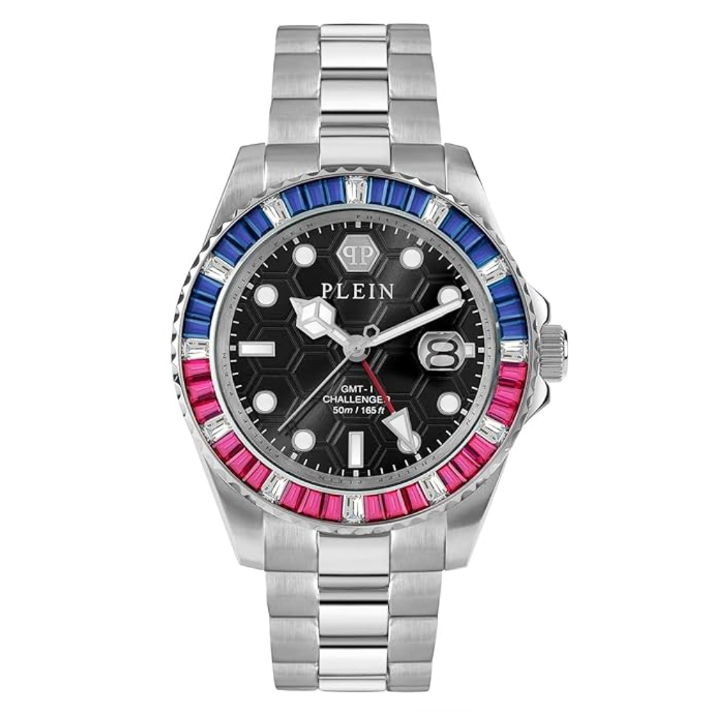 Philipp Plein GMT-I Challenger Baguettes Black Dial Unisex Watch PWPZA0124