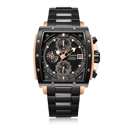 Alexandre Christie Chronograph Black Men's Watch 6376MCBBRBA