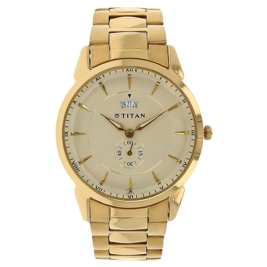 Titan Regalia White Men's Watch NM1521YM02