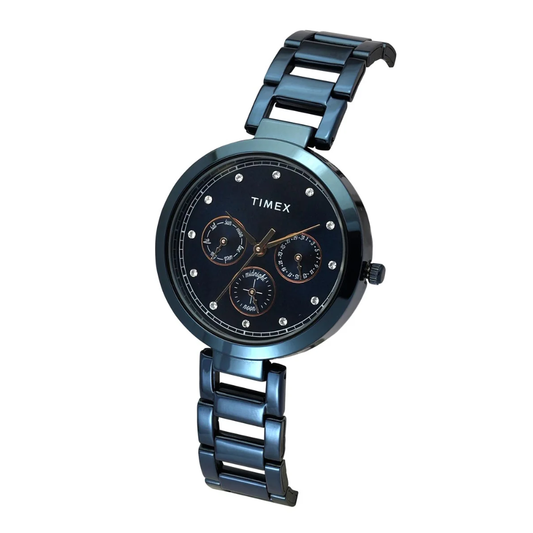 TIMEX Blue Dial Women's Round Dial Analog Watch TW000X268