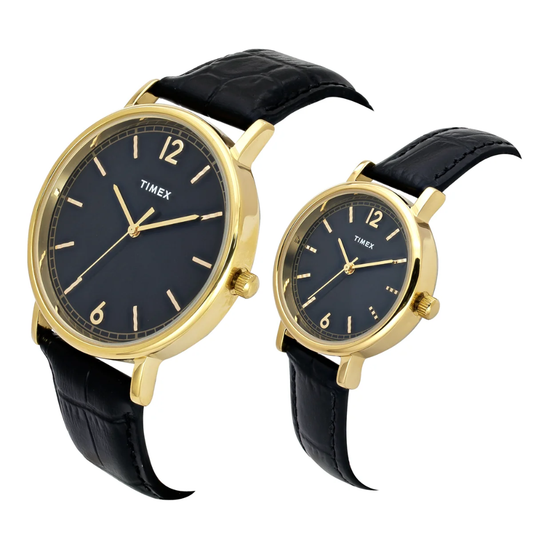 Timex Blue Round Dial Pair's Watch TW00PR335